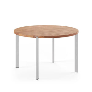 Naver runt matbord i vitoljad ek, 120 cm