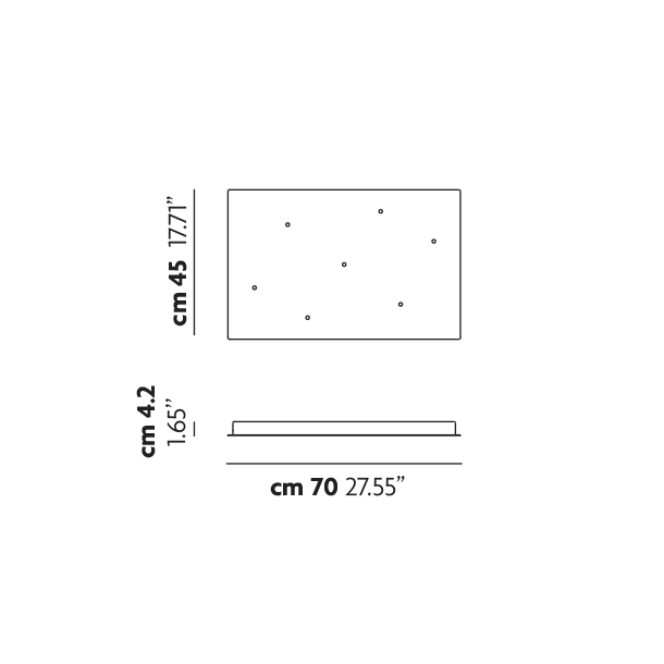 Canopy Rectangular 7 ljuskällor